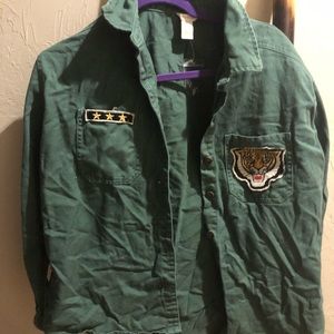 Forever 21 army style shirt jacket